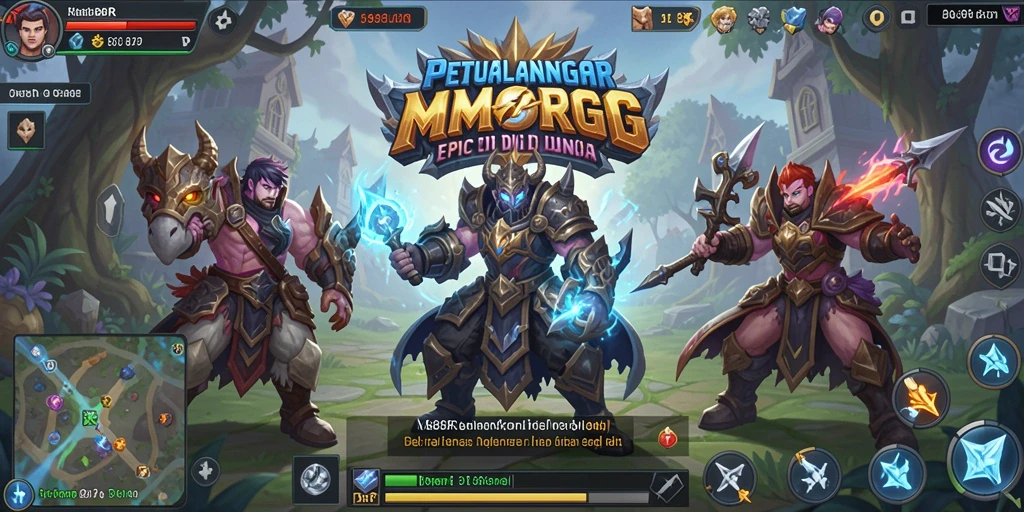 Tampilan gameplay menakjubkan dari 888R yang membawa Anda ke dunia MMORPG.