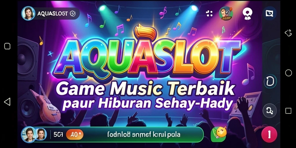 Tampilan gameplay seru di AQUASLOT dengan berbagai tantangan musik.