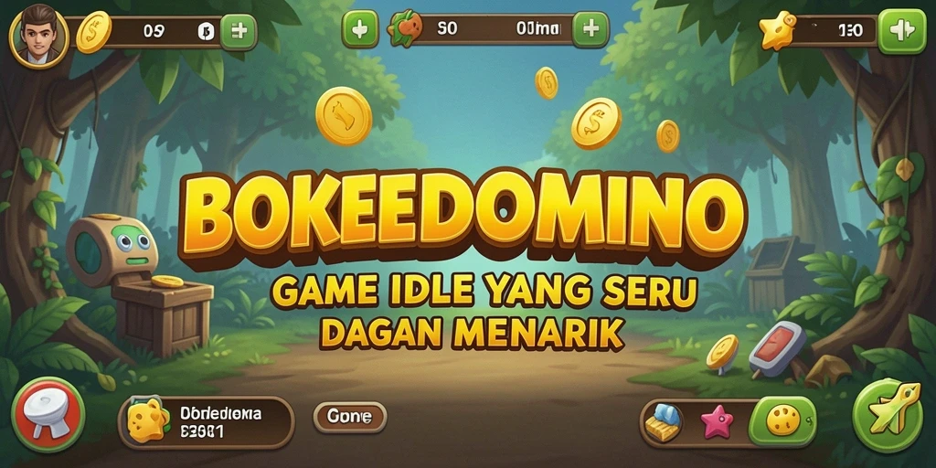 Tampilan gameplay BOKEDOMINO yang asyik dan menghibur.