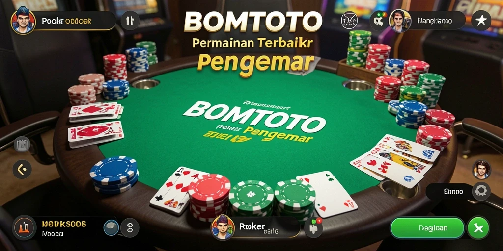 Screenshot menampilkan gameplay seru dari permainan Poker di BOMTOTO.