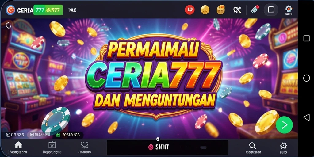 Screenshot CERIA777 menampilkan gameplay slot yang seru dan interaktif.