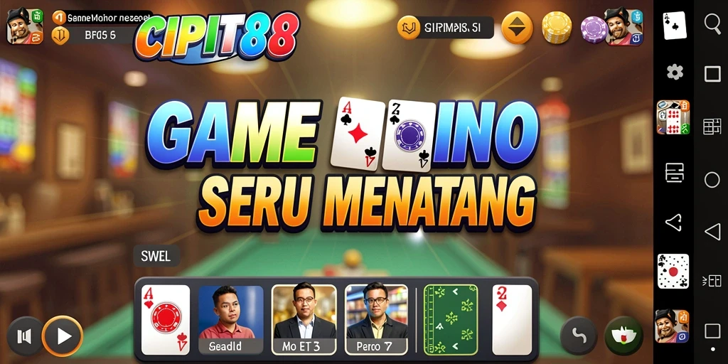 Screenshot utama CIPIT88 menunjukkan pengalaman bermain domino yang seru.