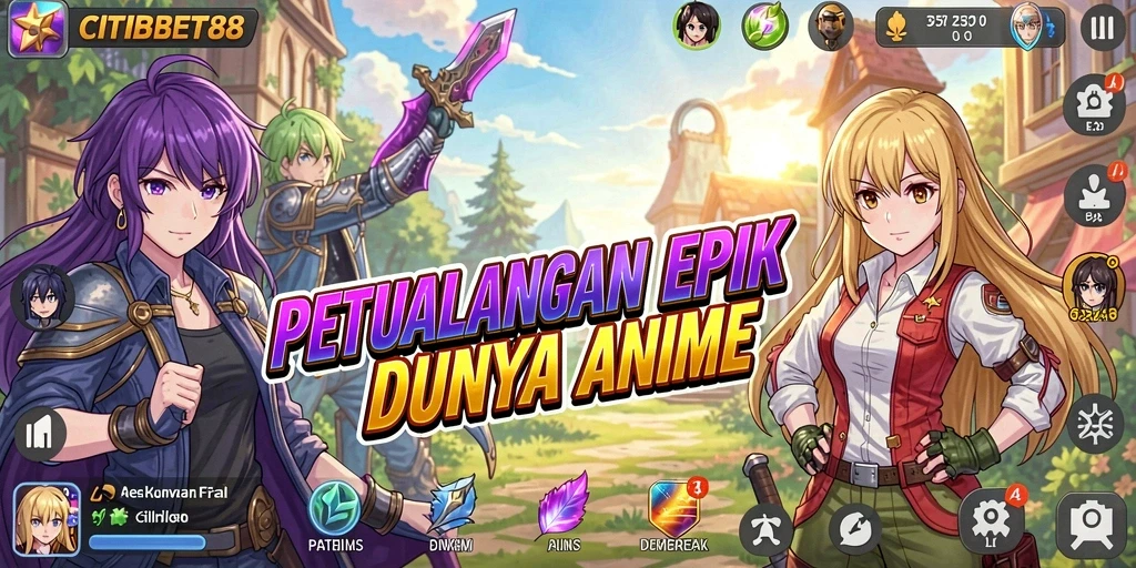 Screenshot gameplay CITIBET88 menampilkan karakter anime yang beraksi.