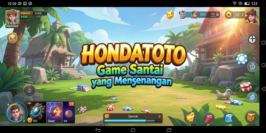 Tampilan gameplay HONDATOTO yang penuh warna dan menarik.
