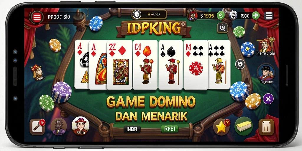 Screenshot IDPKING menampilkan aksi seru permainan Domino.
