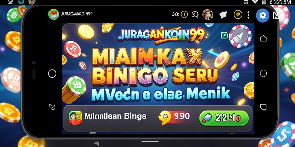 Tampilan gameplay JURAGANKOIN99 yang seru dalam permainan Bingo.