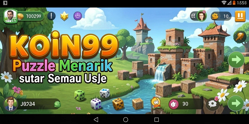 Tampilan gameplay KOIN99 dengan tantangan puzzle yang menarik.