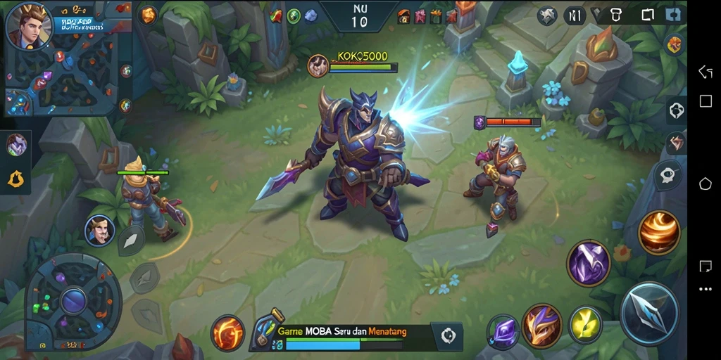 Tampilan gameplay seru dari KOKO5000 dengan aksi tim yang mendebarkan.