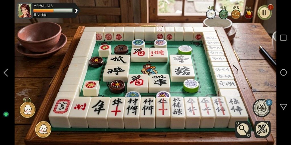 Screenshot MENYALA78 menampilkan gameplay Mahjong yang seru.