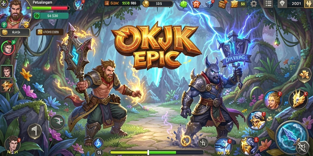 Gameplay RPG yang menarik dan penuh petualangan.