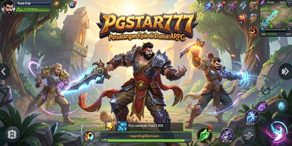 Screenshot permainan PGSTAR777 menampilkan aksi pertarungan ARPG yang mendebarkan.