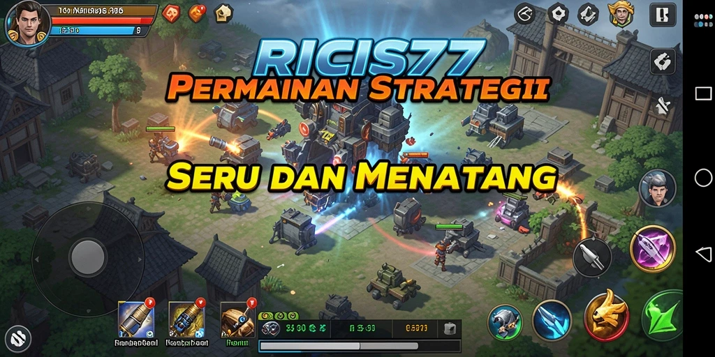 Tampilan utama gameplay RICIS77 dengan pertempuran strategi yang mendebarkan.