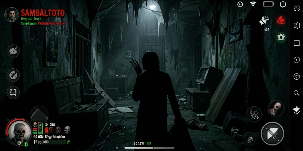 Screenshot SAMBALTOTO menampilkan suasana mencekam dan gameplay yang menegangkan.