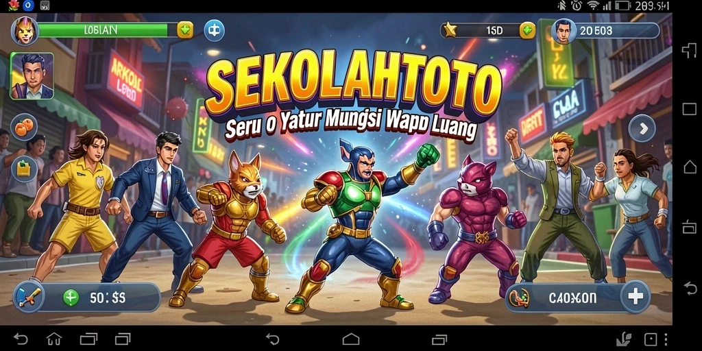 Menampilkan gameplay seru dari SEKOLAHTOTO di layar.