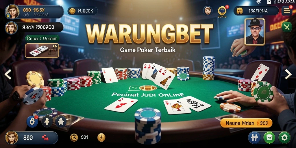 Screenshot gameplay WARUNGBET yang menampilkan keseruan permainan poker.