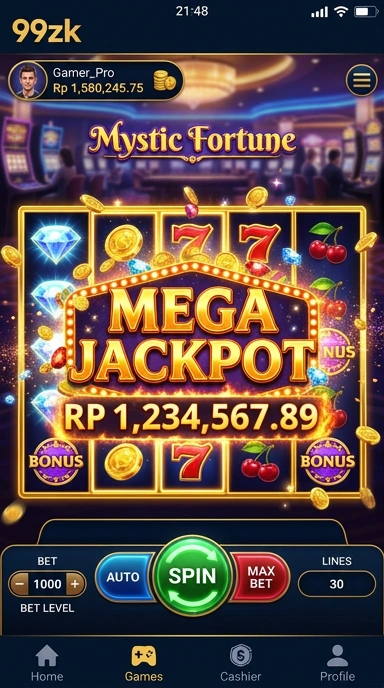Screenshot fitur pencarian yang sederhana di aplikasi 99zk.